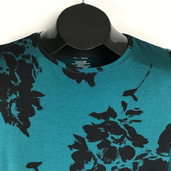 Apt. 9 Essentials Floral Crew Neck Tee Women's XS Long Sleeves Stretch Knit - Picture 2 of 7